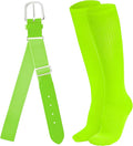 Dxhycc Youth Baseball Socks and Belt Combo Set Softball Baseball Socks and Elastic Waist Belt for Youth Boys Girls