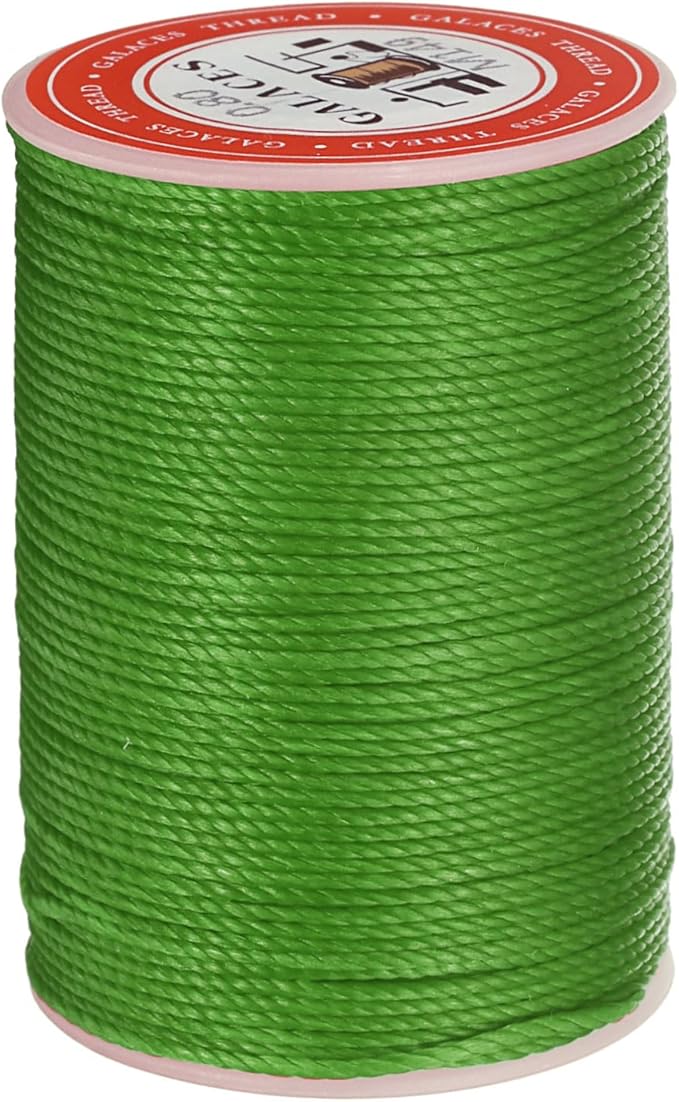 uxcell Round Leather Sewing Waxed Thread, 55m / 60 Yards Wax Polyester String by uxcell