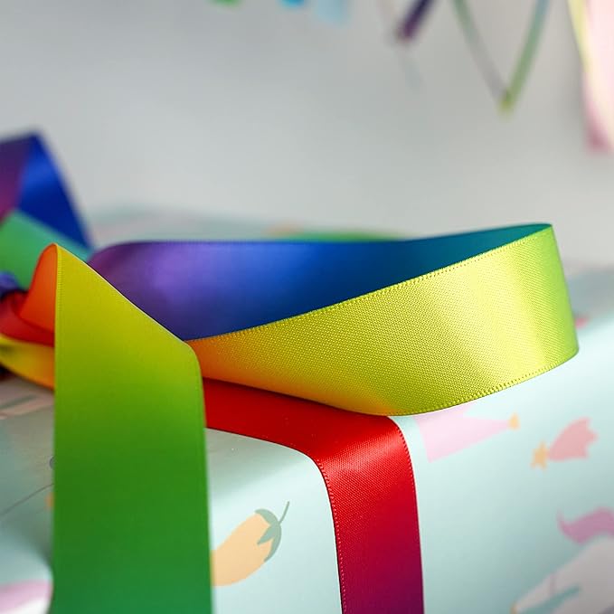 MEEDEE Satin Rainbow Ribbon 1 Inch - Image 6