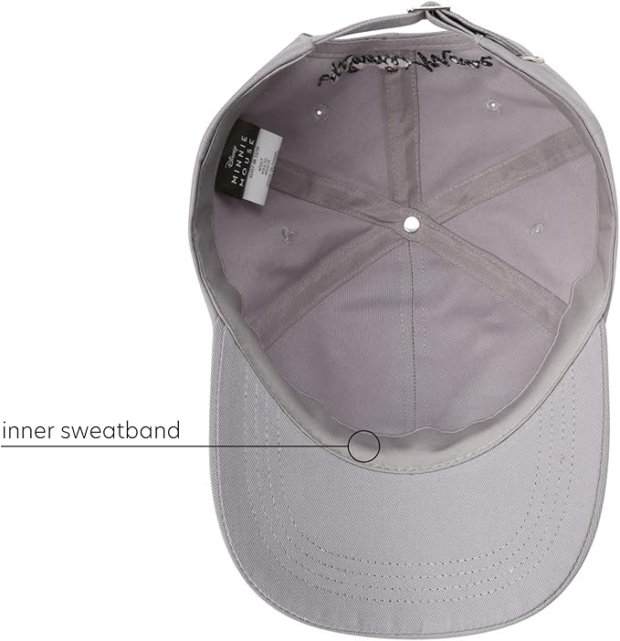 Disney Women's Baseball Cap, Minnie Mouse Adjustable Hat for Adult