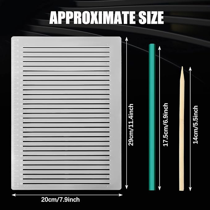 2 Packs Plastic Straight Line Stencil Template - Image 2