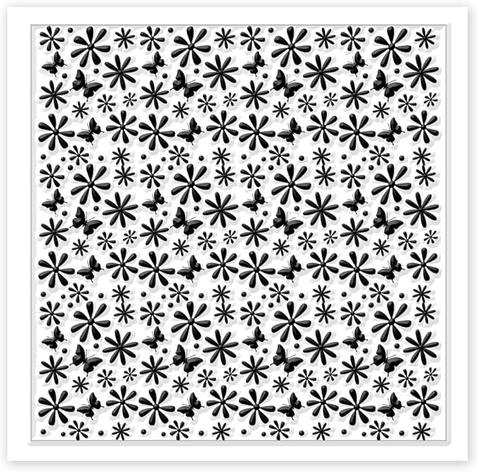 CHGCRAFT Daisy Polymer Clay Texture Sheets Butterfly Silicone Texture Stamp - Image 8
