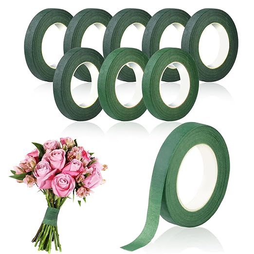 Phinus 9 Rolls Floral Tape, 1/2 Inch x 30 Yard Flower Tape, Bouquet Stem by Unknown