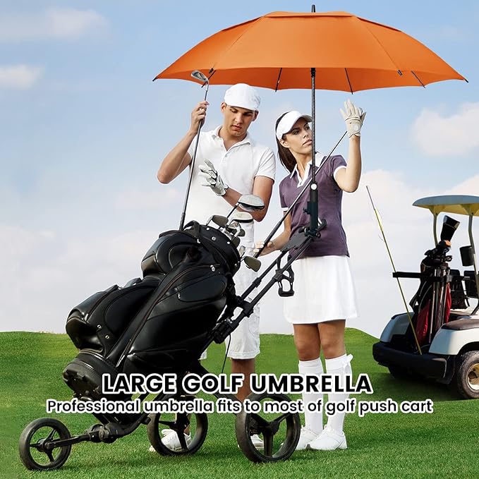 ZOMAKE Golf Umbrella Windproof, Extra Large Oversized Heavy Duty Double Canopy for Rain, Sports Games & Push Cart(51/54/62/68/72Inch)