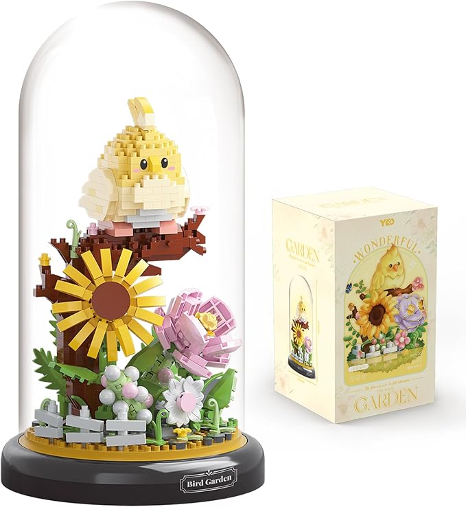 Parrot Flower Bouquet Building Set Plants Friend Set Adults Bonsai Tree Animal by QARULUS