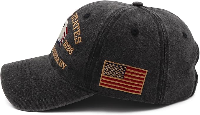 250 Anniversary USA Hat 250th Anniversary USA Baseball Cap | Eagle Embroidered Patriotic Hat for Men & Women