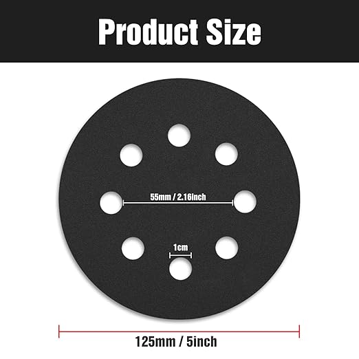 100 Pcs 5 inch Wet Dry Sanding Discs Grit 80 Hook and Loop 8 Hole Silicon - Image 2
