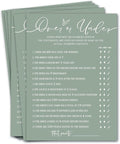 Bridal Shower Games Cards, Guess Over or Under, 25 Guests, Engagement Party by Wybgno
