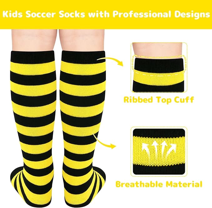Olreco 1 Pack Toddler Kids Youth Soccer Socks Girls Boys Baseball Socks Youth Knee High Softball Football Accessories Cotton