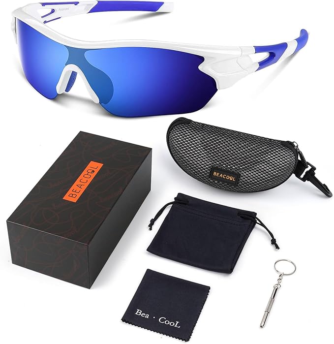 BEACOOL Polarized Sports Sunglasses for Men Women Youth Baseball Cycling Running Driving Fishing Golf Motorcycle TAC Glasses