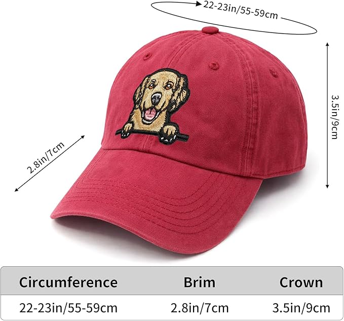 Pet Dog Lover Gifts,Embroidered Dog Baseball Hats for Men Women Dad Mom