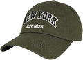 Elidan NY Dad Hat New York EST.1625 Cotton Cap, Adjust Buckle Strap, Unstructured Low-Profile NY Baseball Cap for Men & Women