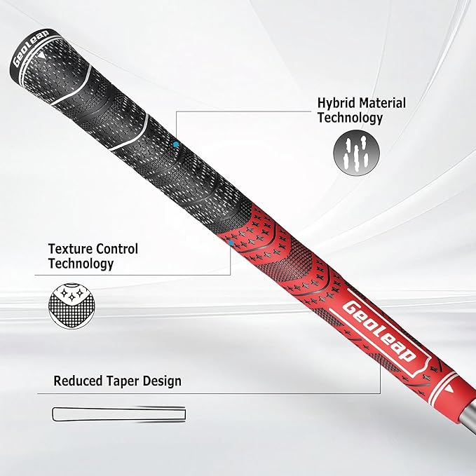 Geoleap Golf Grips Set of 13- Grips with Tapes and Grips with All Repair Kits for Choice,Hybrid Golf Club Grips All Weather Contral, High Feedback & Traction Golf Grips for Men and Women.