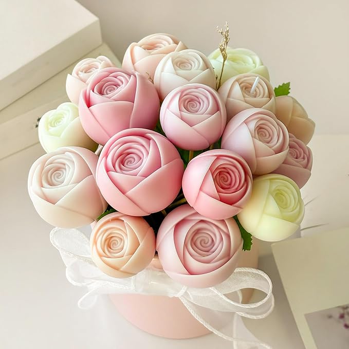 2 Pack Flower Succulent Candle Mold - Image 6