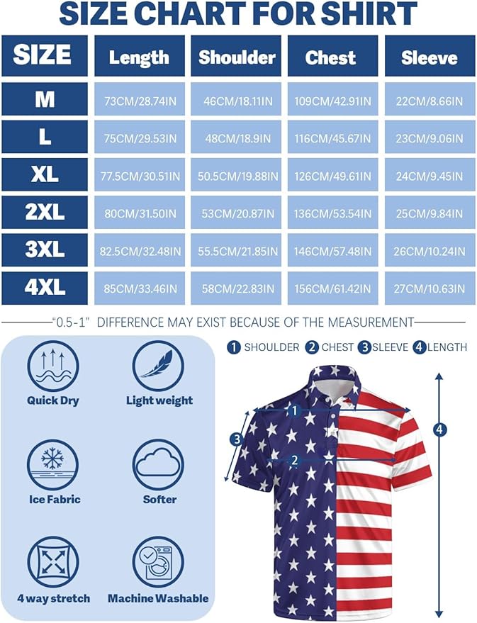 Mens Golf Shirts Golf Polo Shirts for Men Short Sleeve Polo Shirts Golf Gifts