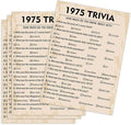 50th Birthday Party Games, 1975 Trivia Games, Birthday Party Supplies by QUPT