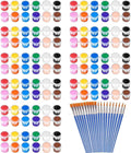 145 Pcs Mini Acrylic Paint Set for Kids, 12 Colors Washable Acrylic Paint Strip by DUA+MAIGA