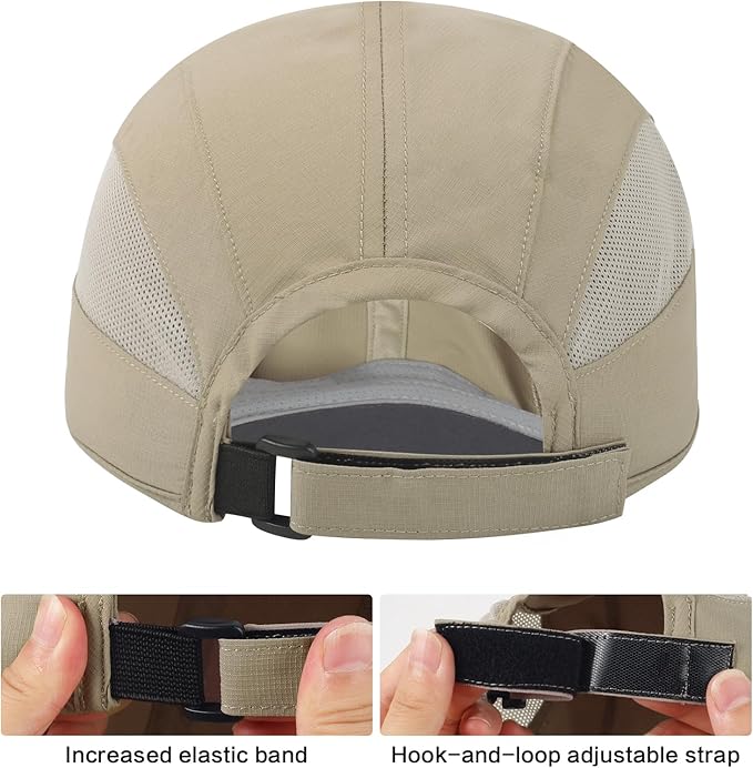 HH HOFNEN Quick Dry Baseball Cap Unstructured Running Cap Water-Resistant UPF 50+ Mesh Golf Sun Hats for Men Women