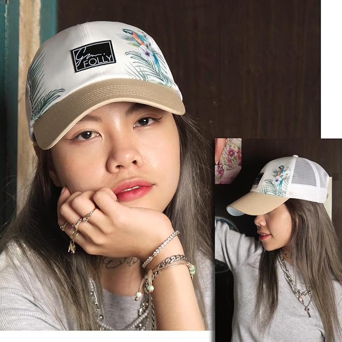 Baseball Cap for Women in Cute Dad Hat Design with Mesh to Stay Cool at The Beach in Summer