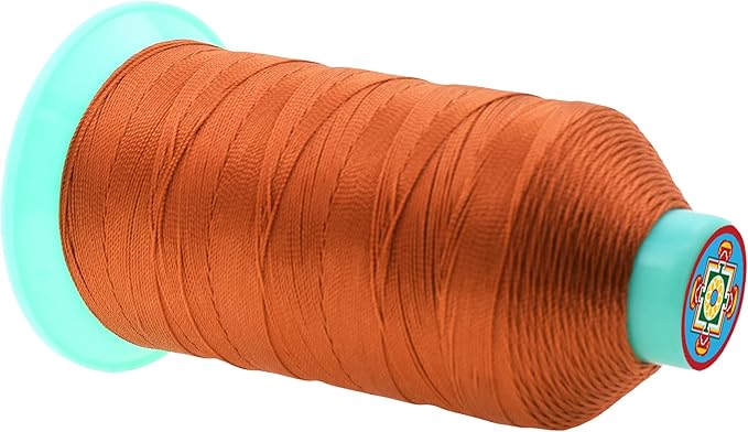 Mandala Crafts Bonded Nylon Thread Burnt Orange Heavy Duty Sewing Threads - Image 2