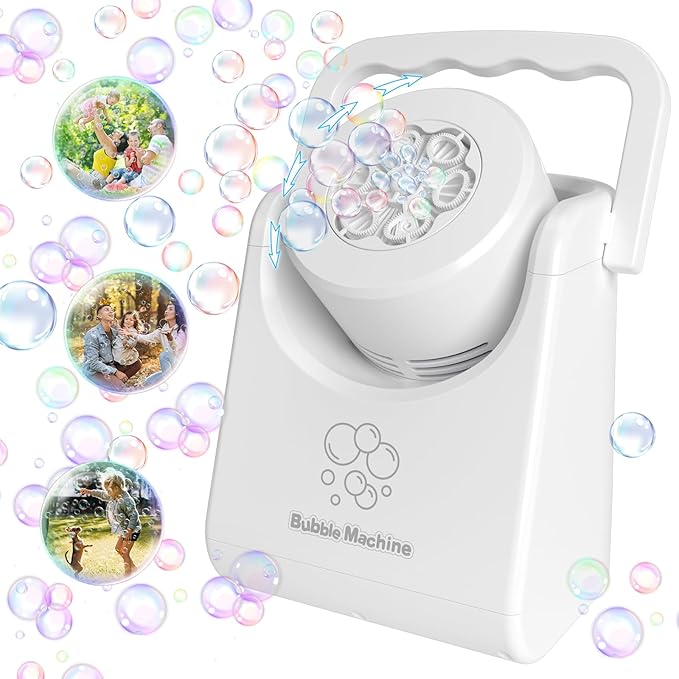 Bubble Machine for Kids Toddlers, Automatic Bubble Blower, Portable Adjustable by IFLOVE