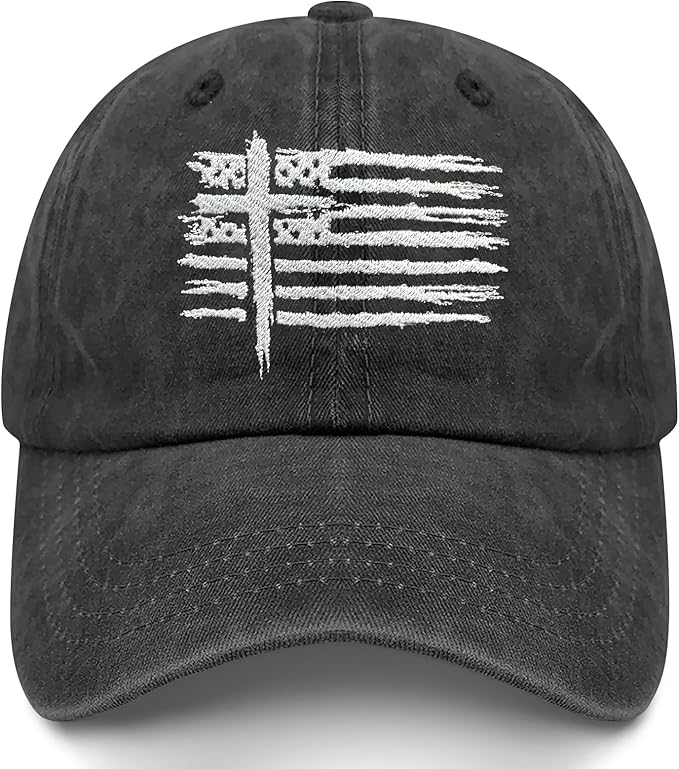 Christian Hats for Men Women, Jesus Baseball Cap, Adjustable Cotton Embroidered Christian Hats