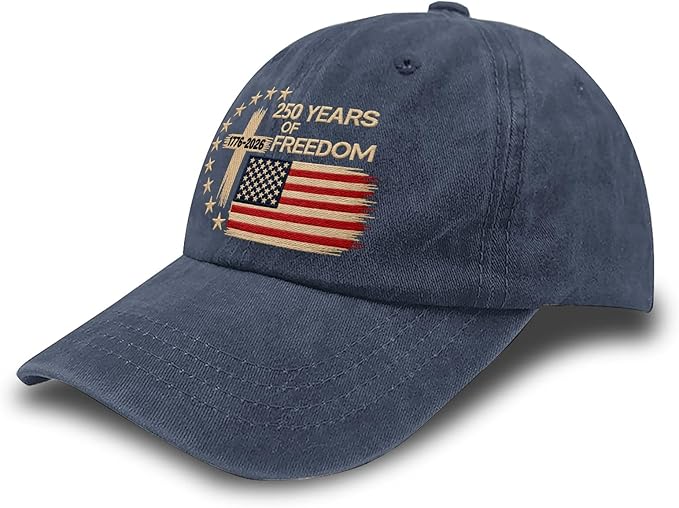US 250 Years Freedoms 1776-2026 250th Birthday Embroidered Hats Garde Cap for Him