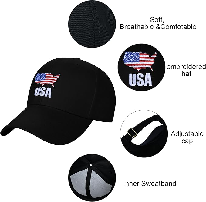 Embroidered Baseball Cap for Women Men Adjustable Baseball Hat Black Baseball Cap Trucker Hat