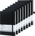 8 Pack Black Lined Journal Notebooks by ONAVIA