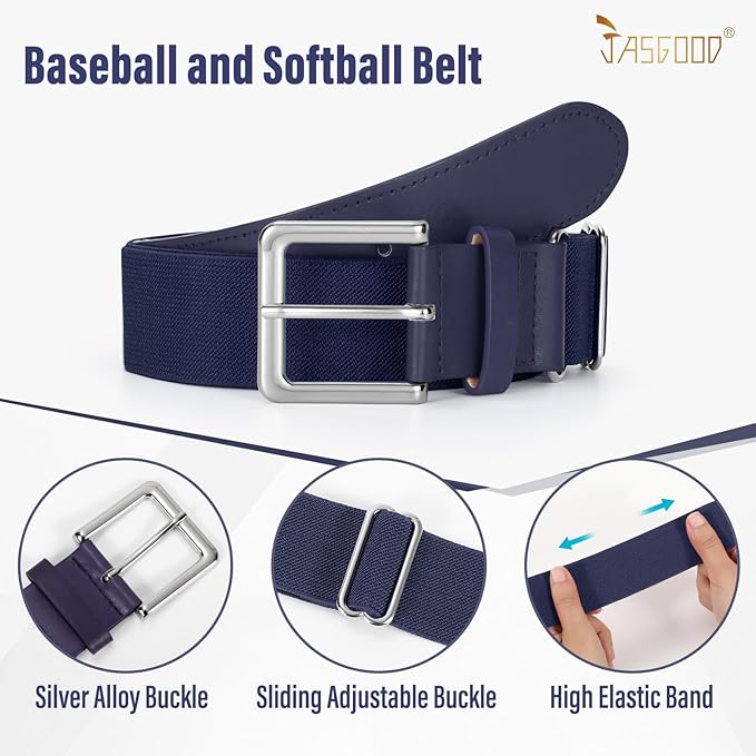 Baseball Socks and Belt for Youth Adult Softball Socks Combo Elastic Waist Belt for Men Kids Boys Girls Women JASGOOD