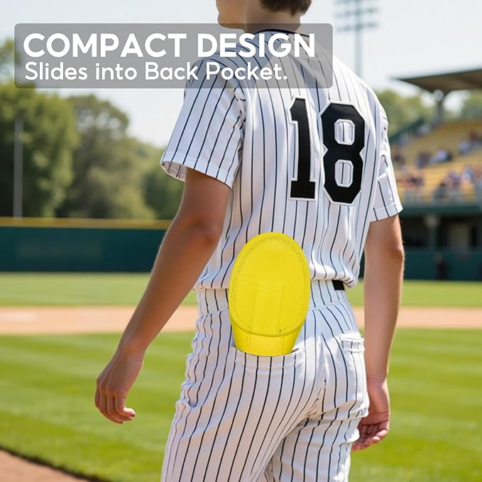 Baseball Sliding Mitt, Youth Ages 6-12 & Teens Adults 12+, Sliding Glove Hand Guard for Baserunning, Hard Shell Ambidextrous Left/Right, Baseball/Softball Compatible, Drip Style