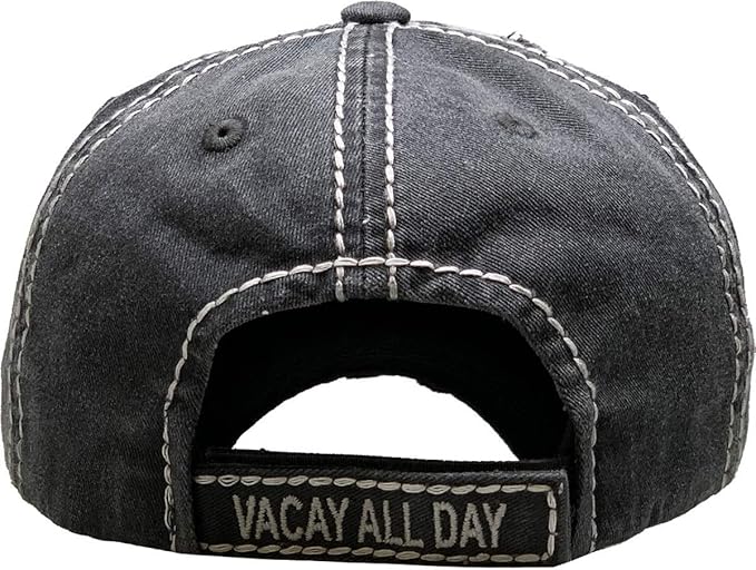 Funky Junque Distressed Vintage Baseball Cap - Embroidered Patch Women's Hat - Holiday, Lifestyle & Patriotic Designs