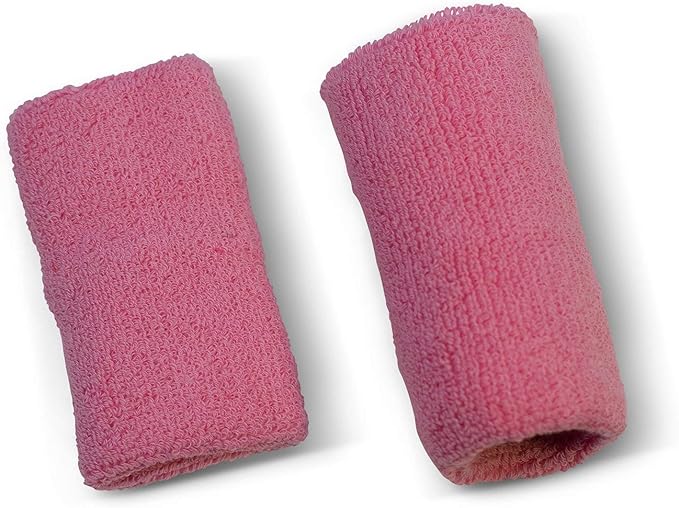 US Glove Sweat Bands for Wrists, Sports Wristbands for Men & Women, Athletic Hand Bands for Tennis, Gymnastics, Basketball, Volleyball, Baseball, Football or Gym Sport, 2-pc Cotton Arm Sweatbands 4.5"