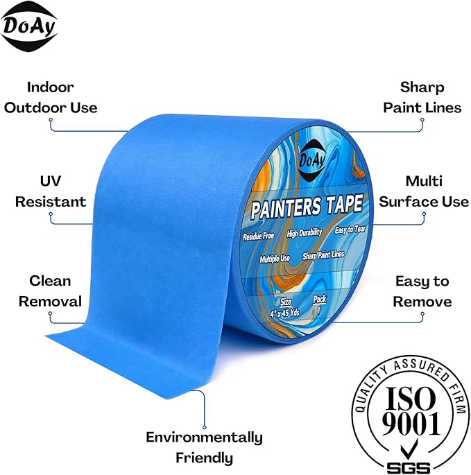 Blue Painters Tape 4 Inches x 45 Yards - Image 2