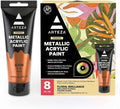 Arteza Metallic Acrylic Paint, Rich Pigments, Non Fading, Non Toxic Paints by ARTEZA