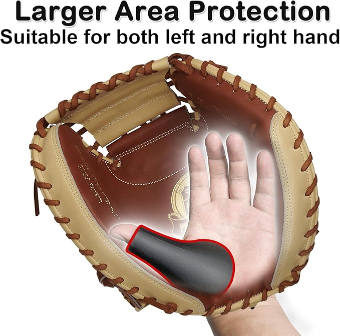 MIPREZT Catcher's Thumb Shield Baseball Thumb Guard 2 Size (Adult & Youth) Baseball & Softball Catchers Thumb Protector for Baseball Catcher Gear Training Aid Catcher Accessories Reduce Sting