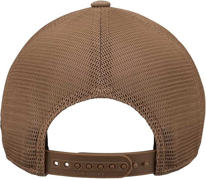 Black Clover Hardy 6 Unisex Adjustable Hat, 5-Panel Mesh Snapback, Curved Brim, Black