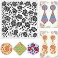 CHGCRAFT Peony Polymer Clay Texture Sheets Peony Silicone Clay Texture Stamp by chgcraft