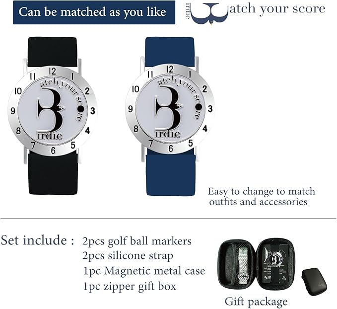 Golf Ball Marker with Golf Stroke Counter Bracelet, Birdie Ball Marker, Golf Accessories for Men and Women, Golf Gifts for Men and Women
