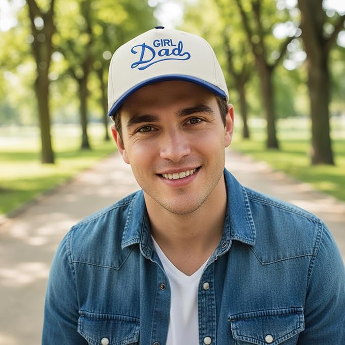 Embroidered Baseball Cap, Cotton Dad Hat, Fun & Heartfelt Stitching, Adjustable Casual Outdoor Hat for Men Women
