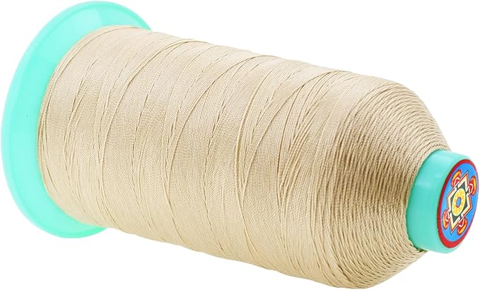 Mandala Crafts Bonded Nylon Thread Cream Heavy Duty Sewing Threads - Image 2