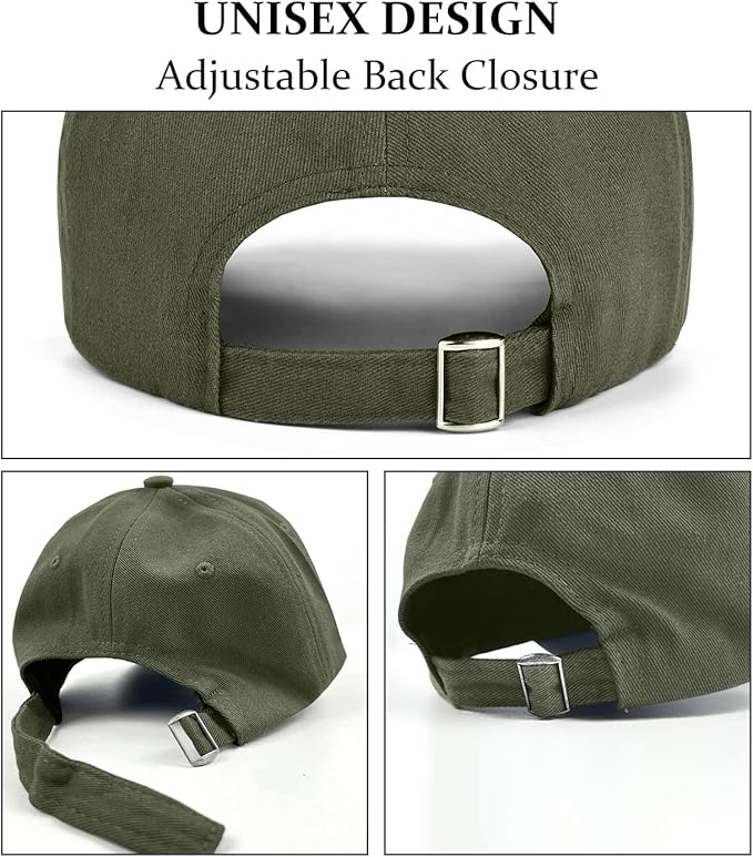3 Pack Unisex Cotton Baseball Cap Adjustable Unconstructed Plain Sport Dad Golf Hat for Men and Women