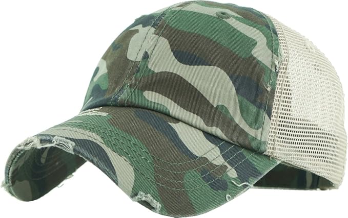 Classic Plain Ponytail Messy High Bun Headwear Adjustable Cotton Trucker Mesh Glitter Hat Baseball Cap