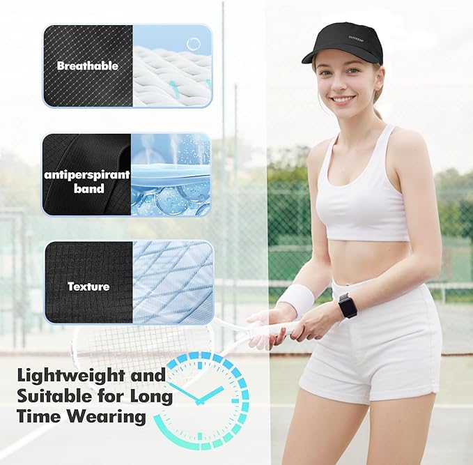 Sukeen Lightweight Sun Hat for Women Men,Quick Drying Baseball Cap UPF50+ Running Hats Foldable Sport Cap for Outdoor Daily
