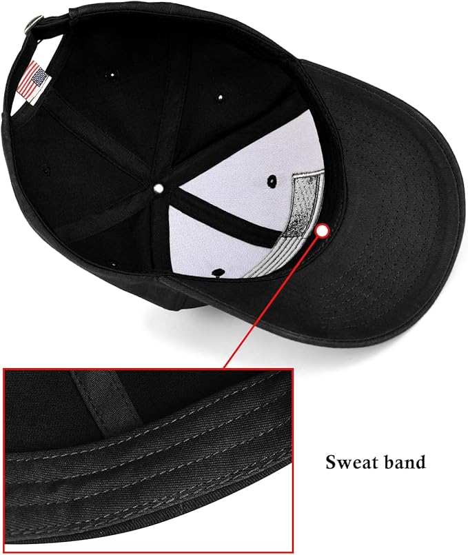 KIRAAT 3 Pack American Flag Baseball Cap Unisex,Low Profile USA Plain Dad Hat for Men＆Women