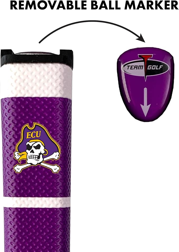 Team Golf NCAA Golf Putter Grip with Removable Gel Top Ball Marker, Durable Wide Grip & Easy to Control