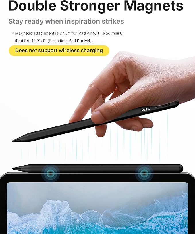 Metapen Pencil A8 for Apple iPad 2018-2025, Tilt Sensitivity, Pixel Precision - Image 4