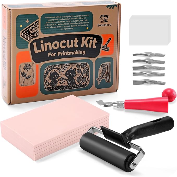 Linocut Kit for Printmaking by Unknown