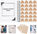GOONAVI 15 Sheets 360 PCS Cowhide Photo Corners Notebook, Self-Adhesive Corners by GOONAVI