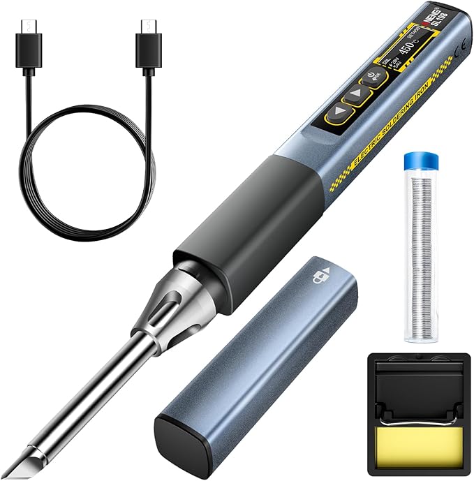 Soldering Iron Kit, Portable Corded Soldering Iron 95W 3S Fast Heating 212-842℉ by COMPREHENSIVEINNOVATION